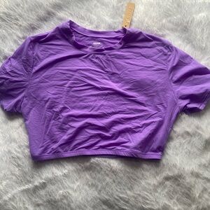 SKIMS Purple Crop T-Shirt
